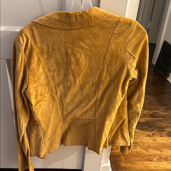 Mustard Yellow Velvet Blazer - Picture 3 of 4